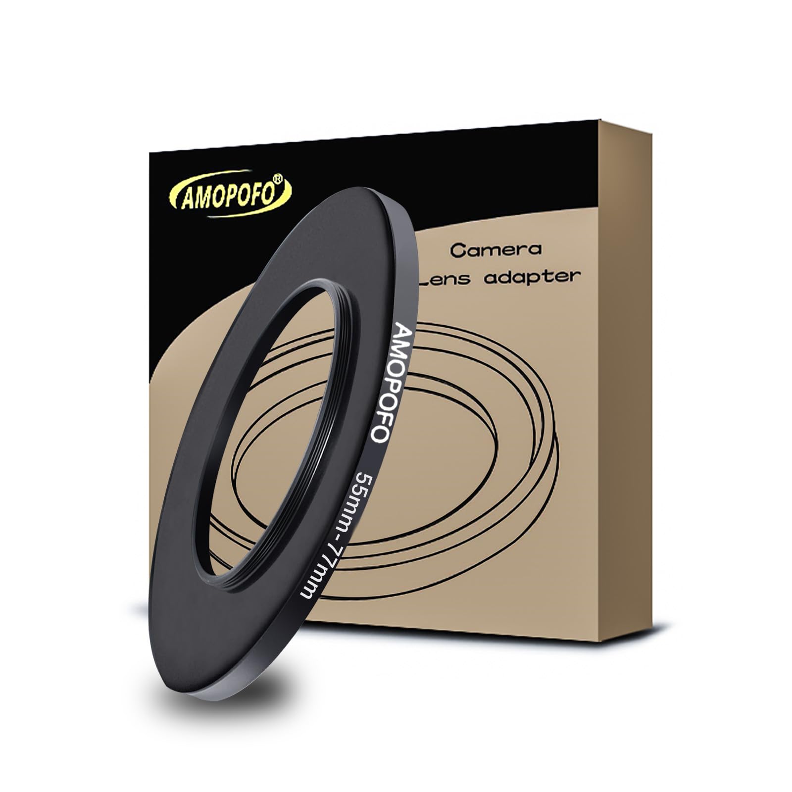 55mm to 77mm Step Up Ring Filter Adapter for Camera UV ND CPL Filters Metal Design