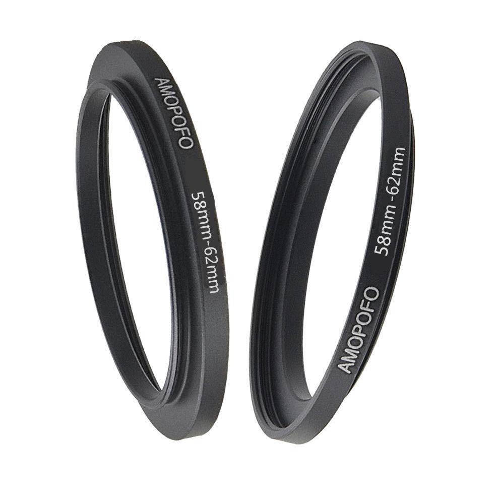 58mm to 62mm Camera Filter Ring Step Up Adapter for UV ND CPL Metal Filter Compatibility - View 2 of 4