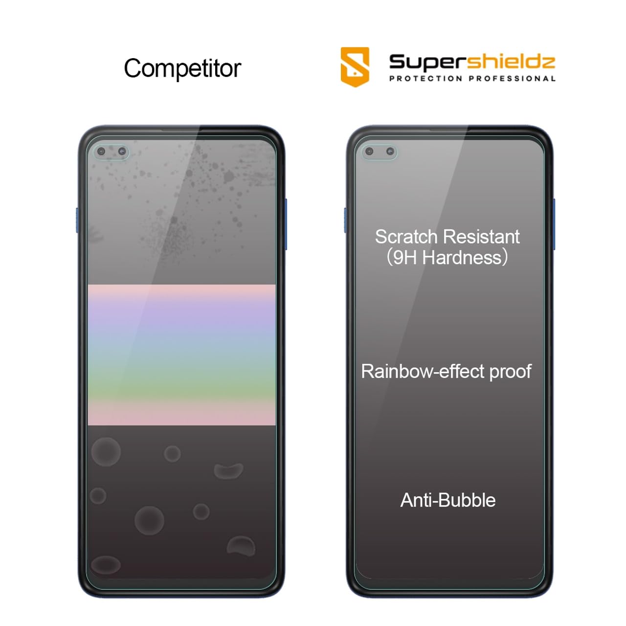 Supershieldz 2 Pack Tempered Glass Screen Protector for Motorola One 5G and One 5G UW Anti Scratch Bubble Free - View 2 of 5