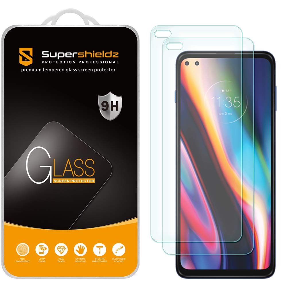Supershieldz 2 Pack Tempered Glass Screen Protector for Motorola One 5G and One 5G UW Anti Scratch Bubble Free