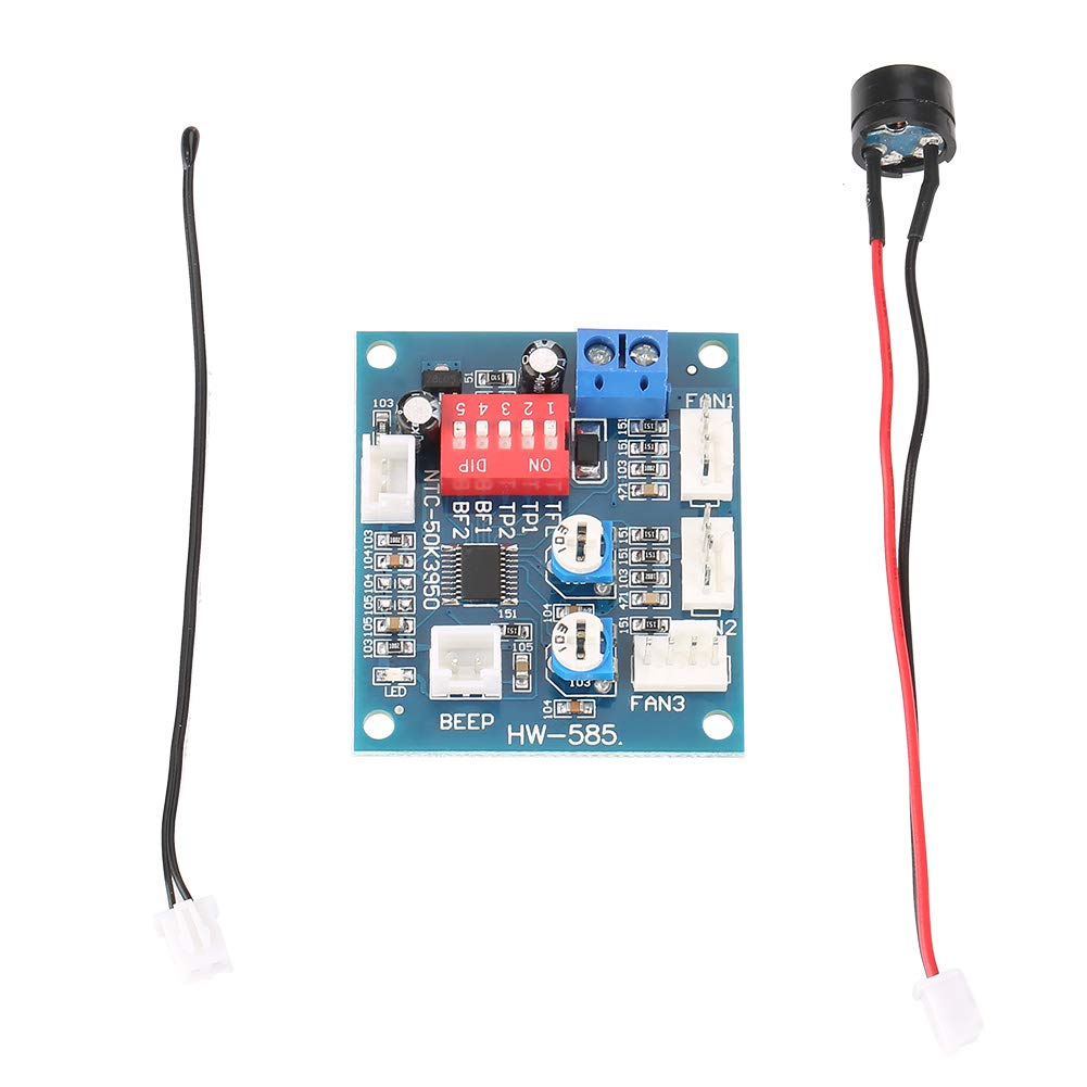 Oumefar DC 12V PWM Fan Speed Controller Module Adjustable with Temperature Sensor for Four Wire PC Fans - View 6 of 9