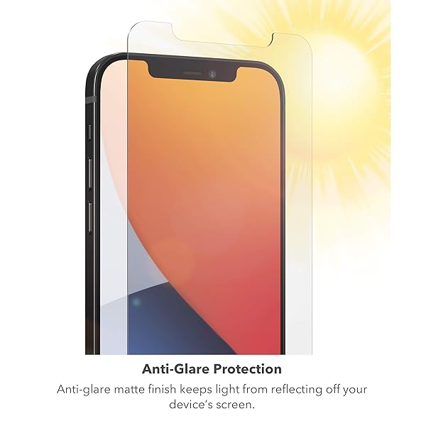 ZAGG ZAGG InvisibleShield Glass Elite Anti-Glare Plus for iPhone 12 Mini - Clear Screen Protection & Glare Blocking - View 4 of 8