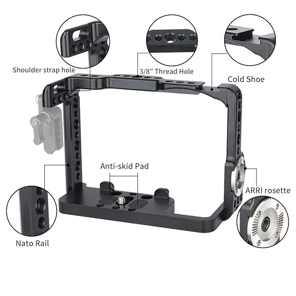 NICEYRIG Buy NICEYRIG Cage for Sony Alpha A7 Series with Rosette Adapter - Perfect for A7RIV, A7SIII, A7RIII & More - Only $399! - View 6 of 9