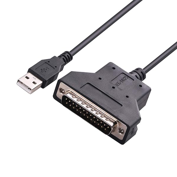 Green-utech 5FT USB to RS232 DB25 Serial Adapter Cable for Barcode Printer Scanner with CP2102 Chip - View 3 of 6