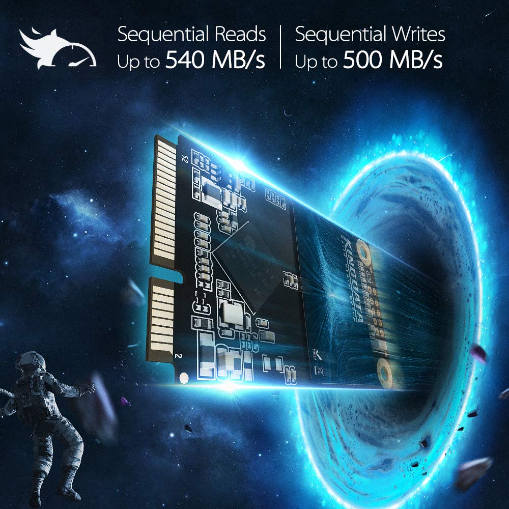 KINGDATA Kingdata Msata 256GB SSD Sata3 Internal Solid State Drive High Speed Mini Storage Upgrade for Laptops and Desktops - View 3 of 6