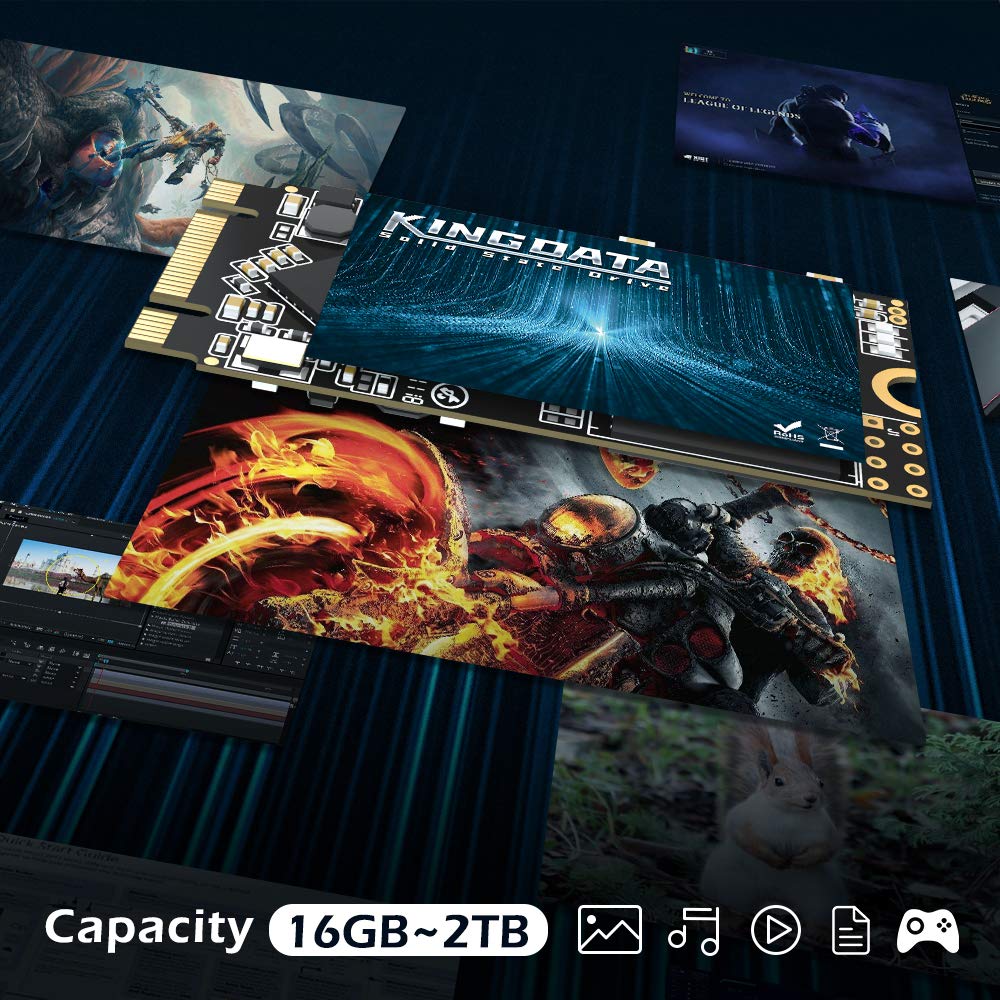 KINGDATA 64GB M.2 2242 SSD High-Performance Internal Solid State Drive for Desktop and Laptop SATA III 6Gb/s - View 2 of 6