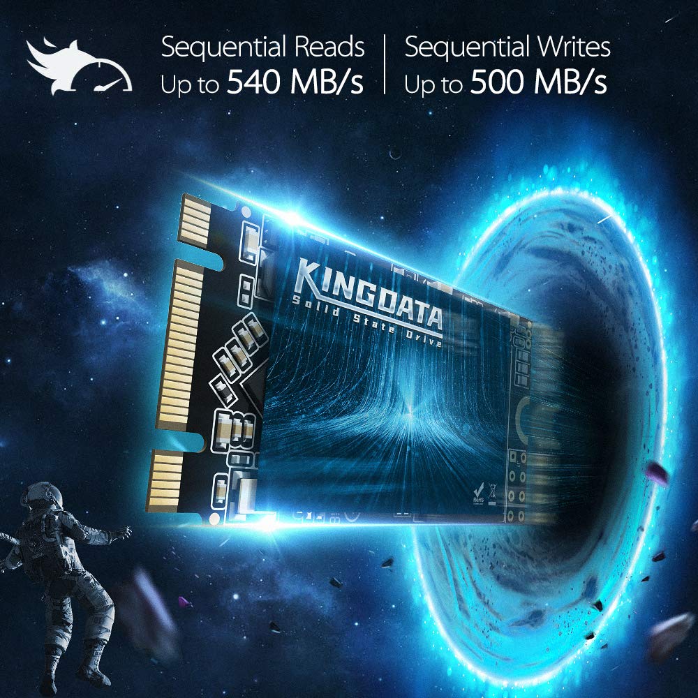 KINGDATA 64GB M.2 2242 SSD High-Performance Internal Solid State Drive for Desktop and Laptop SATA III 6Gb/s - View 3 of 6