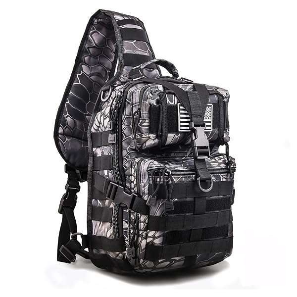 hopopower Hopopower Tactical Sling Bag: Waterproof Military Rucksack for Travel, Hiking, Camping & Fishing