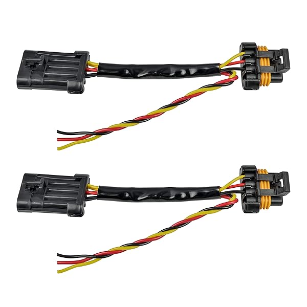 SAUTVS SAUTVS 3-Wire Power Harness for Polaris RZR XP 1000/900 Turbo - Tail, Whip, Brake & License Plate Light Accessories (2PCS) - View 2 of 7