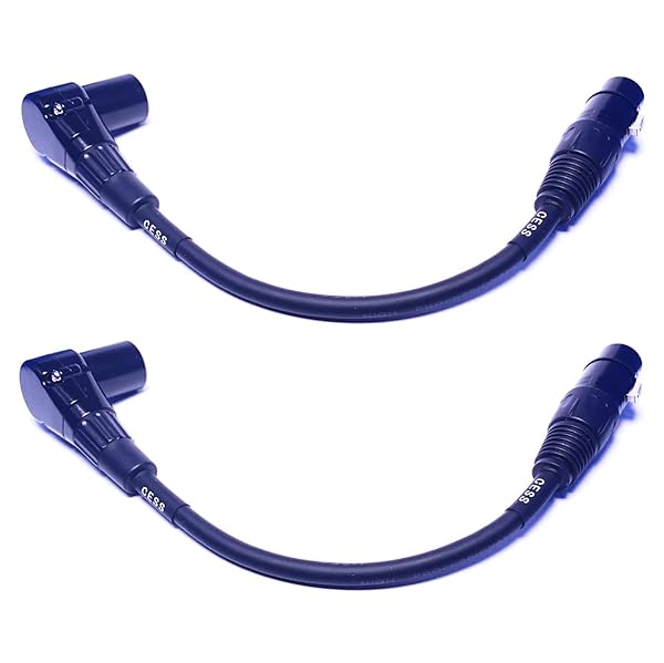 CNCESS CESS-043 XLR Right-Angle Male to Straight Female Microphone Extension Cable - 2 Pack for Superior Audio Quality - View 7 of 10
