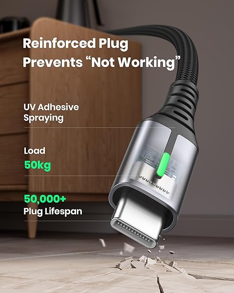 INIU INIU USB C Cable 3 Pack Fast Charge 3.1A Nylon Braided Type C Cable Compatible with iPhone 16 Samsung S23 LG Google and More - View 6 of 10