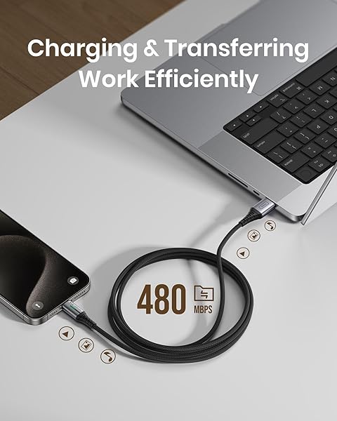 INIU INIU USB C Cable 3 Pack Fast Charge 3.1A Nylon Braided Type C Cable Compatible with iPhone 16 Samsung S23 LG Google and More - View 9 of 10