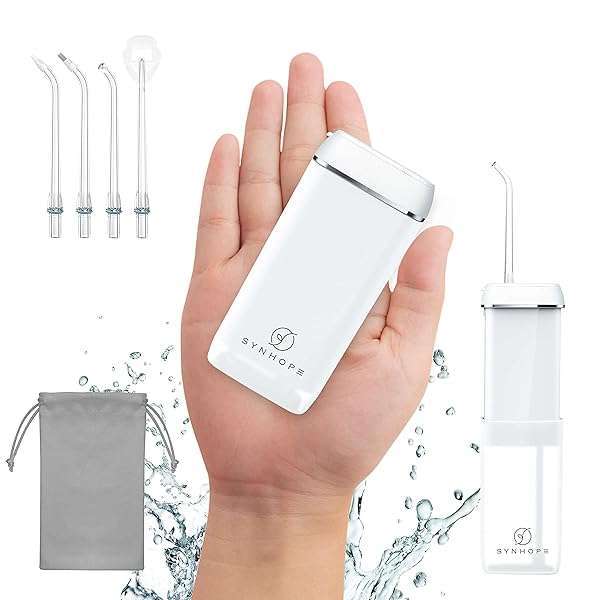 SYNHOPE Mini Cordless Water Flosser: Portable Oral Irrigator with 3 Modes & IPX7 Waterproof for Home & Travel Teeth Care