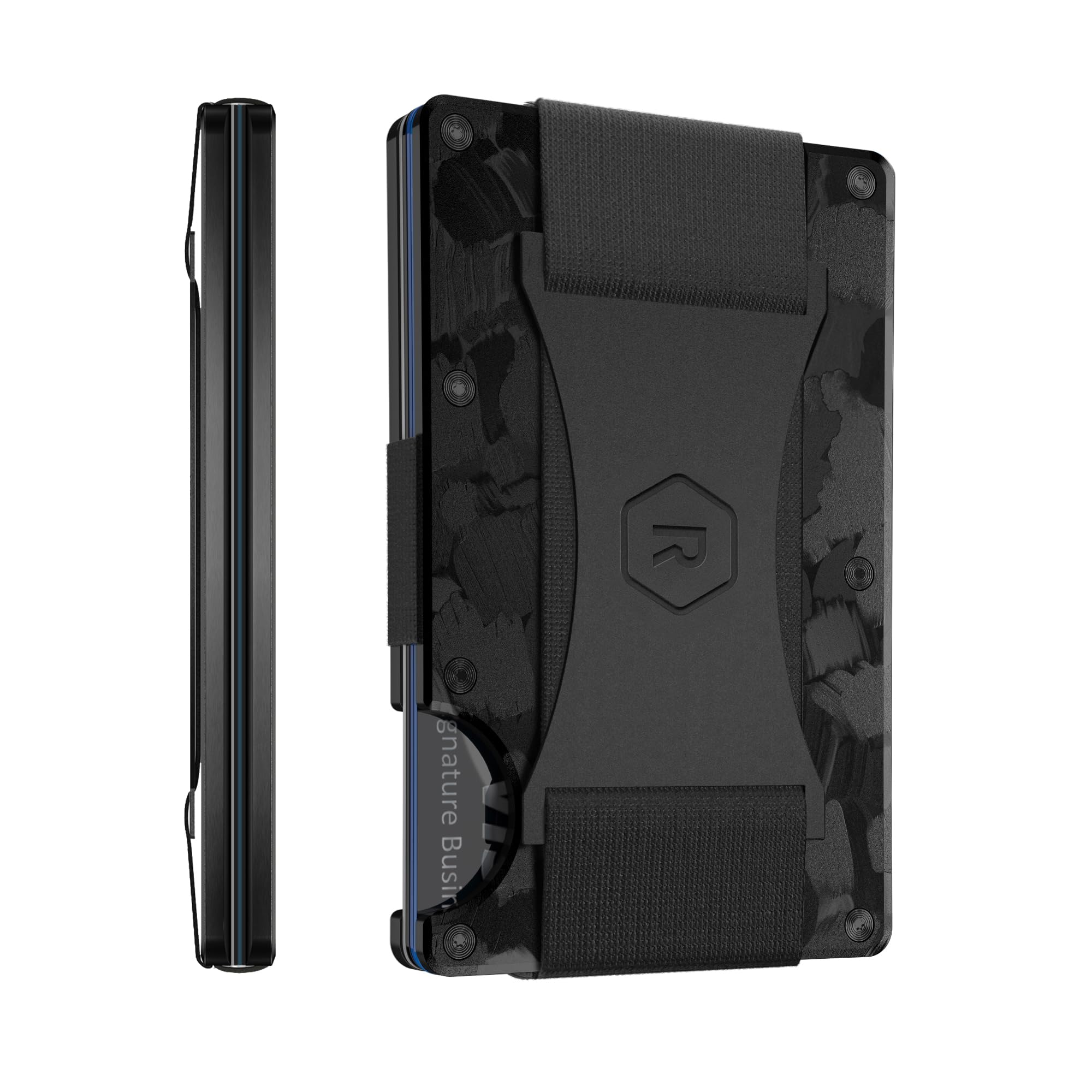 The Ridge Ridge Wallets for Men Slim Minimalist Front Pocket RFID Card Holder Forged Carbon