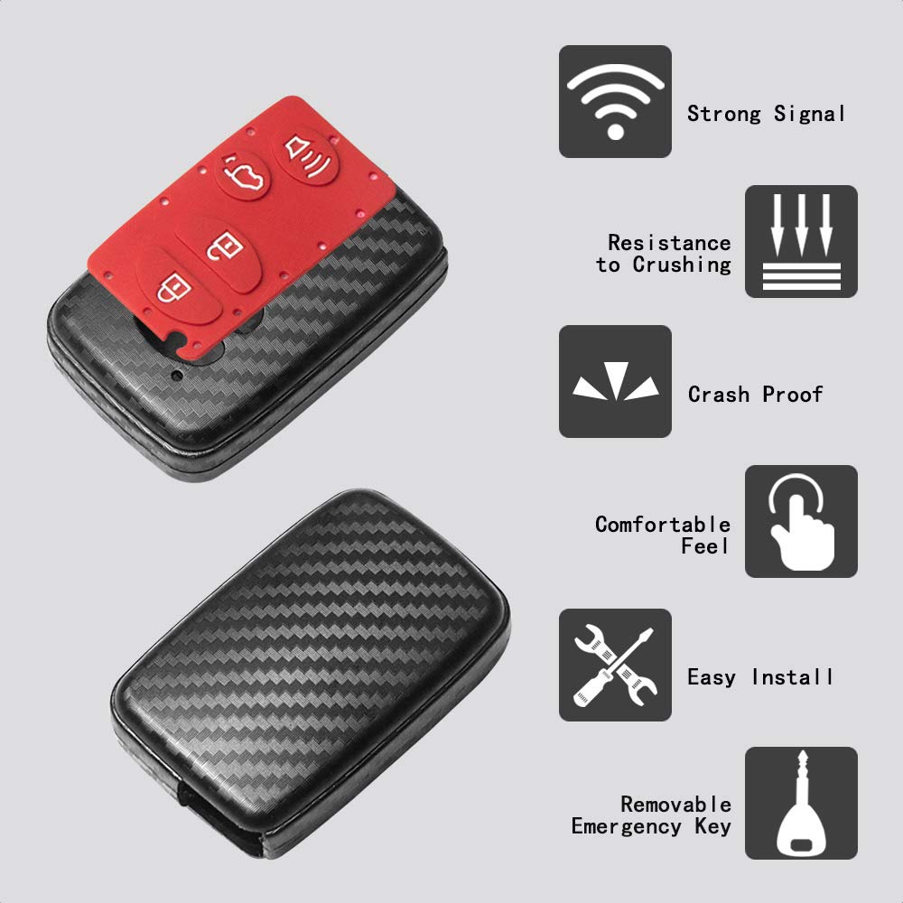 TANGSEN Smart Key Fob Case Cover for Subaru and Toyota Models Keyless Entry Remote Protection - View 3 of 5