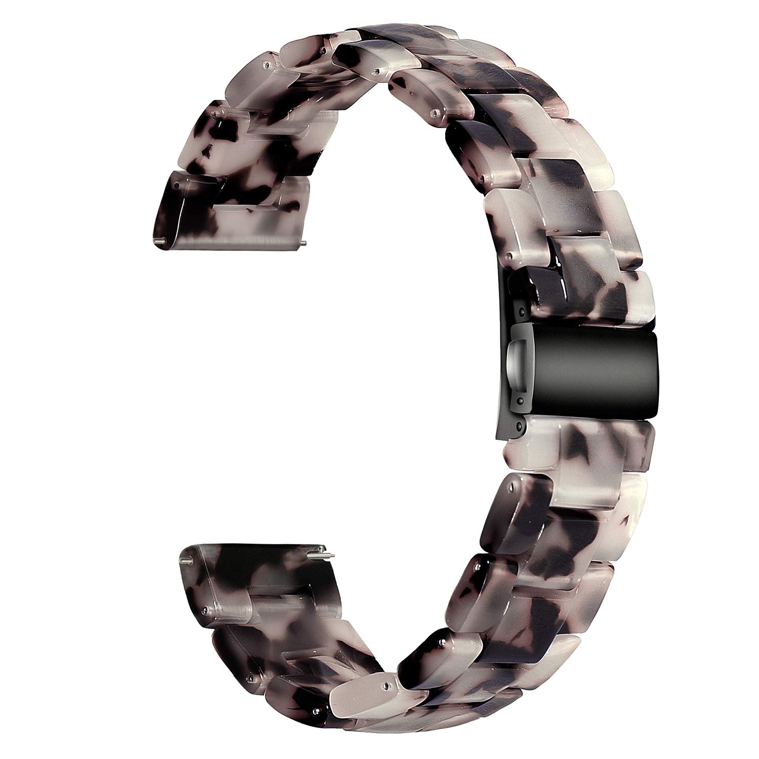 Wongeto Flower Grey Resin Band for Samsung Galaxy Watch 3 41mm Active 2 40mm 44mm Replacement Wristband with Metal Buckle for Men Women - View 2 of 7