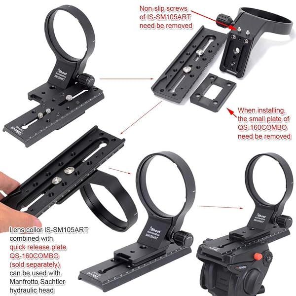 iShoot iShoot Lens Collar Tripod Mount for Sigma 105mm & 100-400mm Lenses - Arca Fit Plate Support - View 9 of 9
