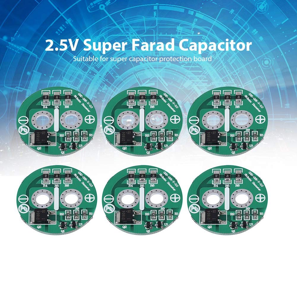 Qioni Sturdy Electronic Components 6Pcs Set Moduleboard 2.5V Super Capacitor Protection Board for Car Start - View 5 of 9