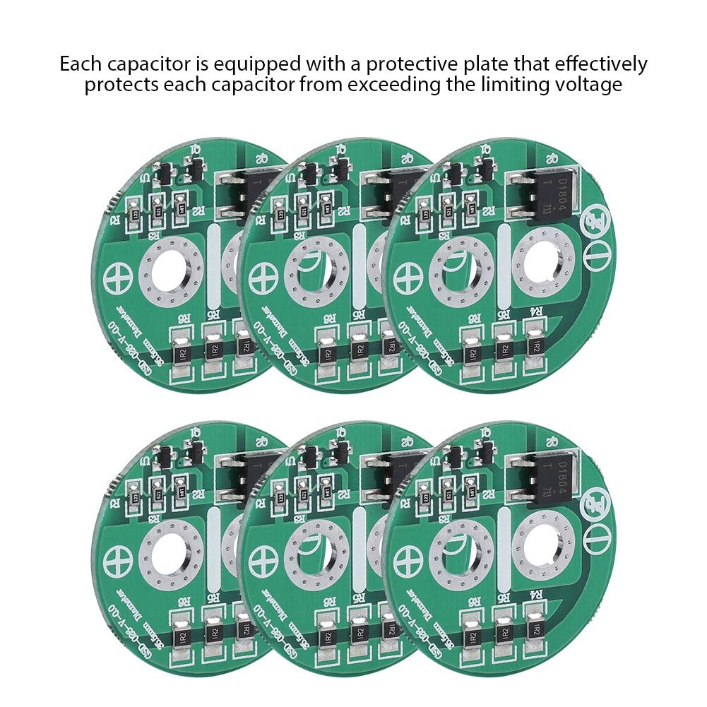 Qioni Sturdy Electronic Components 6Pcs Set Moduleboard 2.5V Super Capacitor Protection Board for Car Start - View 7 of 9
