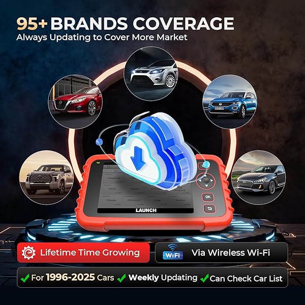 LAUNCH LAUNCH OBD2 Scanner 2025 CRP129X Elite V2.0 12 Resets Scan Tool Android 8.1 AutoVIN 4 System Diagnostic Lifetime Update 5 Years Backup - View 9 of 10