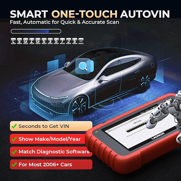LAUNCH LAUNCH OBD2 Scanner 2025 CRP129X Elite V2.0 12 Resets Scan Tool Android 8.1 AutoVIN 4 System Diagnostic Lifetime Update 5 Years Backup - View 10 of 10