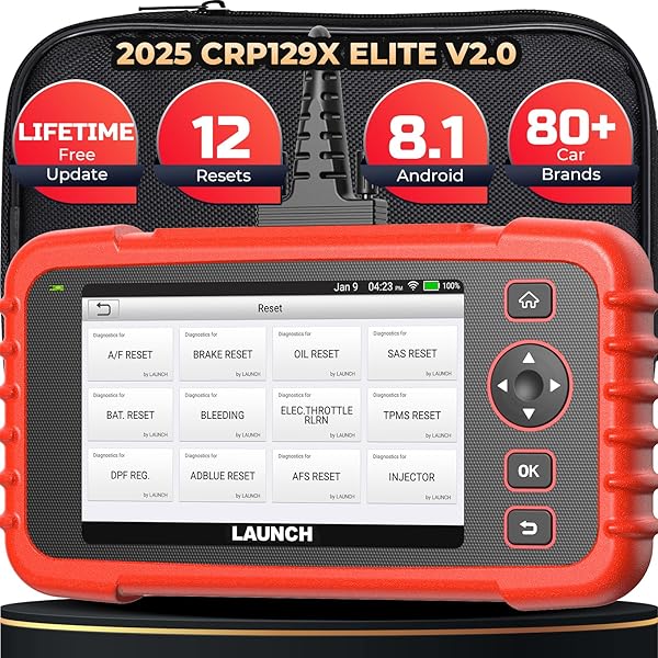 LAUNCH LAUNCH OBD2 Scanner 2025 CRP129X Elite V2.0 12 Resets Scan Tool Android 8.1 AutoVIN 4 System Diagnostic Lifetime Update 5 Years Backup - View 3 of 10