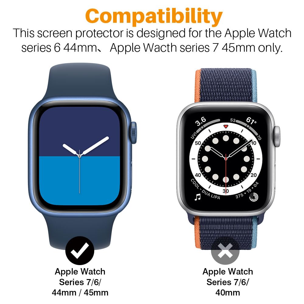 LK 8 Pack Apple Watch 44mm Screen Protector Series 6 5 SE2 Ultra Thin Anti Scratch Touch Sensitive Self Healing Upgrade Soft Film - View 2 of 7