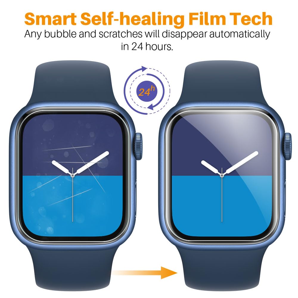 LK 8 Pack Apple Watch 44mm Screen Protector Series 6 5 SE2 Ultra Thin Anti Scratch Touch Sensitive Self Healing Upgrade Soft Film - View 3 of 7