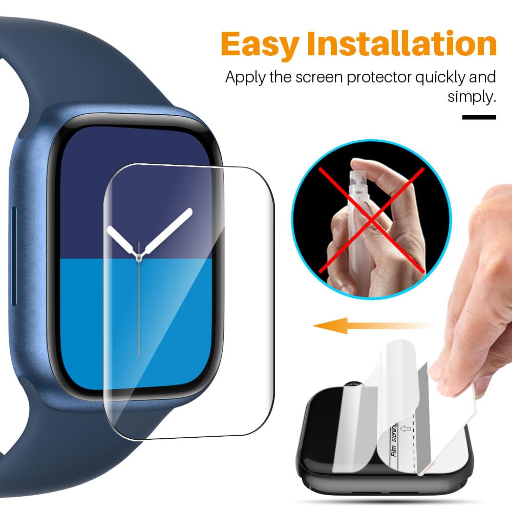 LK 8 Pack Apple Watch 44mm Screen Protector Series 6 5 SE2 Ultra Thin Anti Scratch Touch Sensitive Self Healing Upgrade Soft Film - View 4 of 7