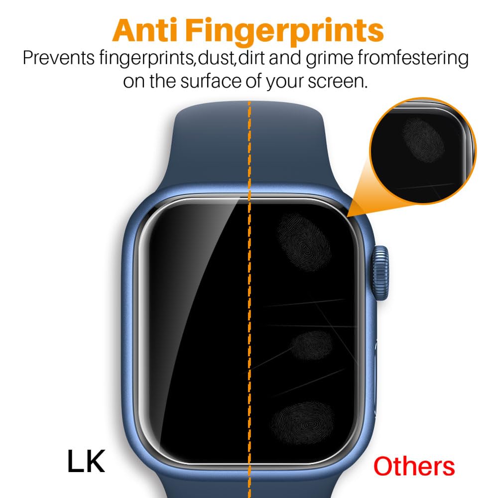 LK 8 Pack Apple Watch 44mm Screen Protector Series 6 5 SE2 Ultra Thin Anti Scratch Touch Sensitive Self Healing Upgrade Soft Film - View 7 of 7