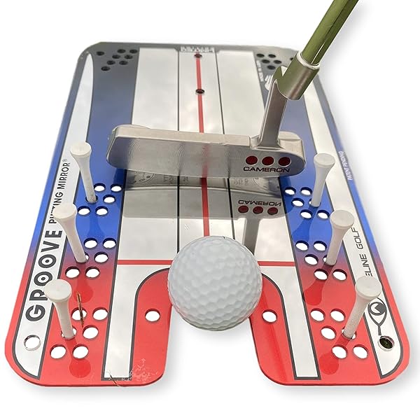 EyeLine Golf EyeLine Golf Groove Putting Alignment Mirror: Portable, Durable Training Aid for Indoor & Outdoor Practice