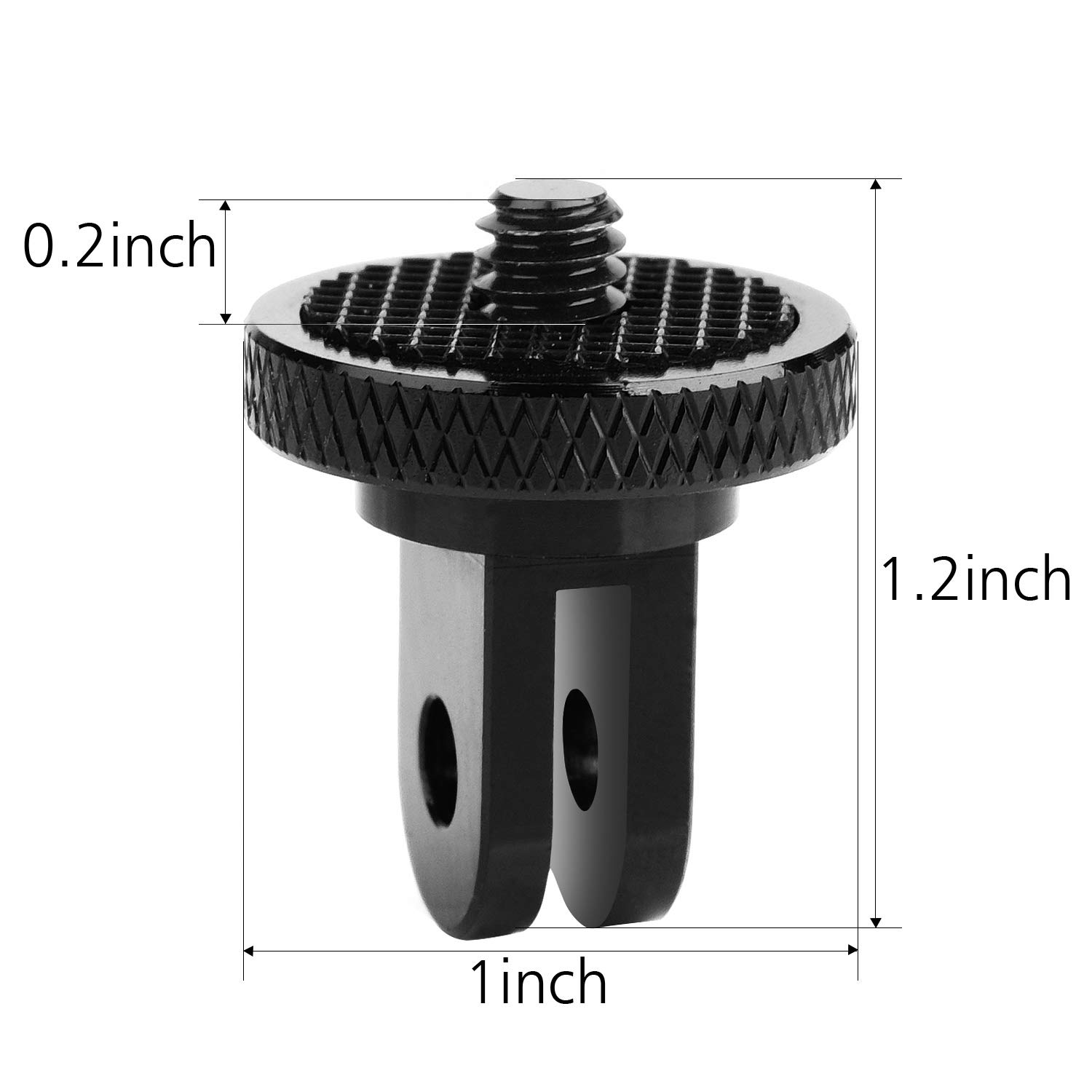 ChromLives Tripod Mount Adapter for GoPro Hero Sony Xiaomi Yi SJCAM Action Cameras Compatible with Standard 1/4 Accessories - View 3 of 7