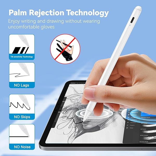 Bbata iPad Pro 11 Inch Stylus Pencil with Replaceable Tip for Drawing Writing and Sketching Compatible with Apple Magnetic Pencil - View 4 of 8