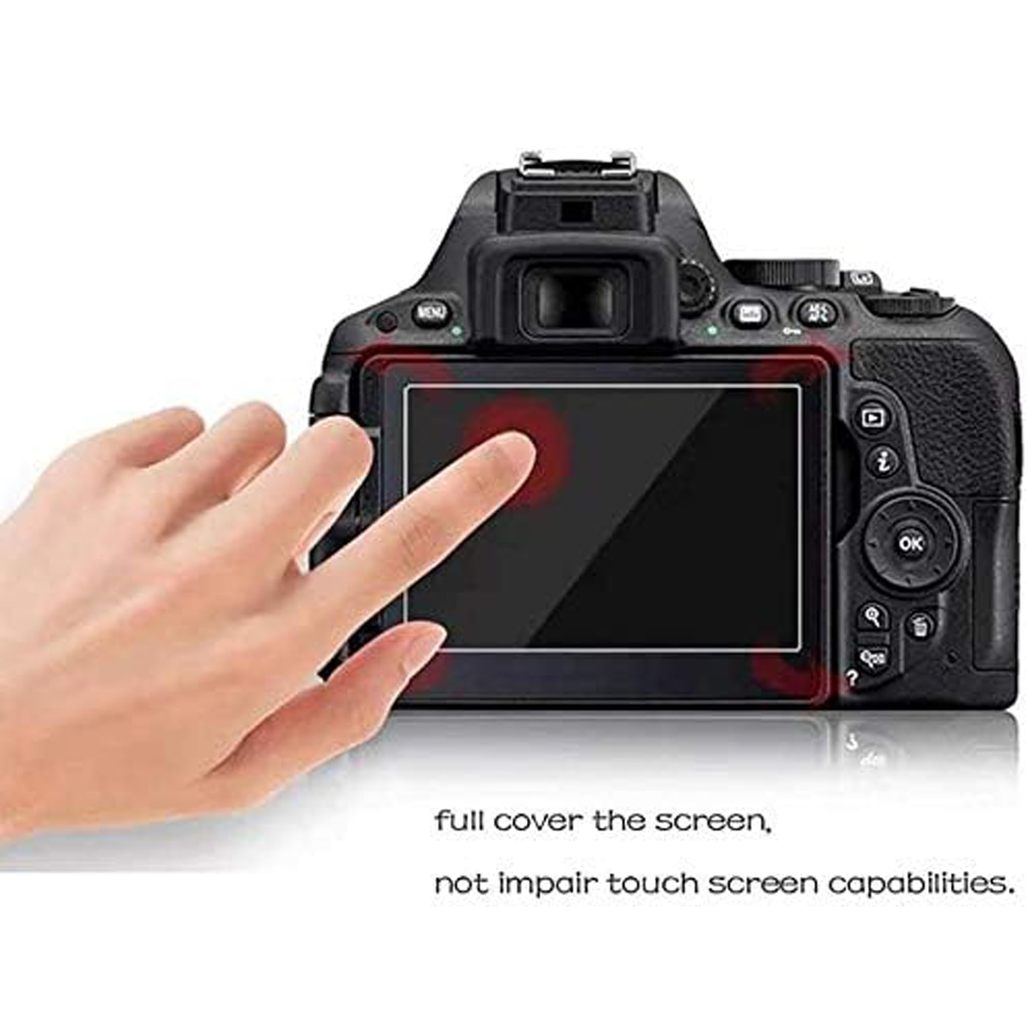 PCTC EOS R6II R6 R7 Screen Protector for Canon Full-Frame Mirrorless Camera 0.3mm 9H Hardness Tempered Glass 3 Packs - View 6 of 7