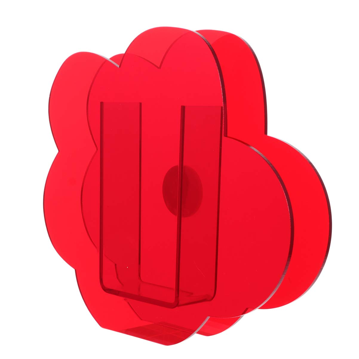 VOSAREA Acrylic Cloud Shaped Vase Elegant Modern Design for Makeup Brushes and Home Office Wedding Decor Red - View 2 of 9