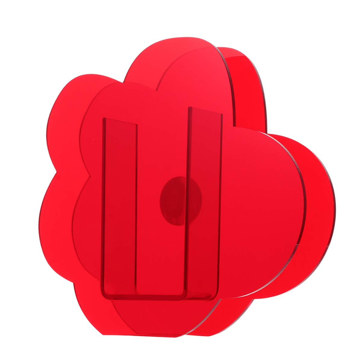 VOSAREA Acrylic Cloud Shaped Vase Elegant Modern Design for Makeup Brushes and Home Office Wedding Decor Red - View 3 of 9