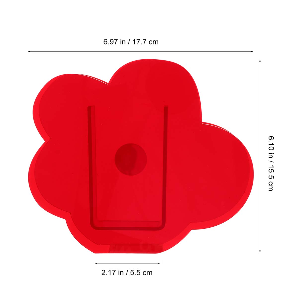 VOSAREA Acrylic Cloud Shaped Vase Elegant Modern Design for Makeup Brushes and Home Office Wedding Decor Red - View 7 of 9