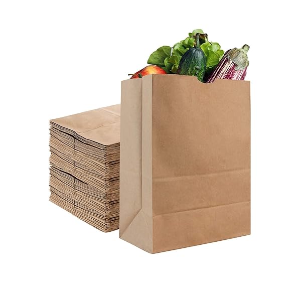 Stock Your Home Buy 52 Lb Kraft Brown Paper Bags (50 Count) - Bulk Grocery Bags for Easy Shopping