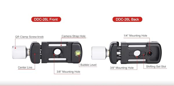 SUNWAYFOTO SUNWAYFOTO DDC-26L 26mm Screw Knob Clamp Arca RRS Compatible 1/4 Inch for Secure Camera Mounting - View 4 of 4