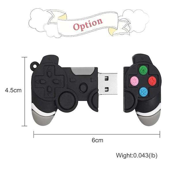 leizhan LEIZHAN 32GB Cute Gamepad USB Flash Drive - Fun Memory Stick for Kids & Students | Perfect Gift! - View 8 of 8