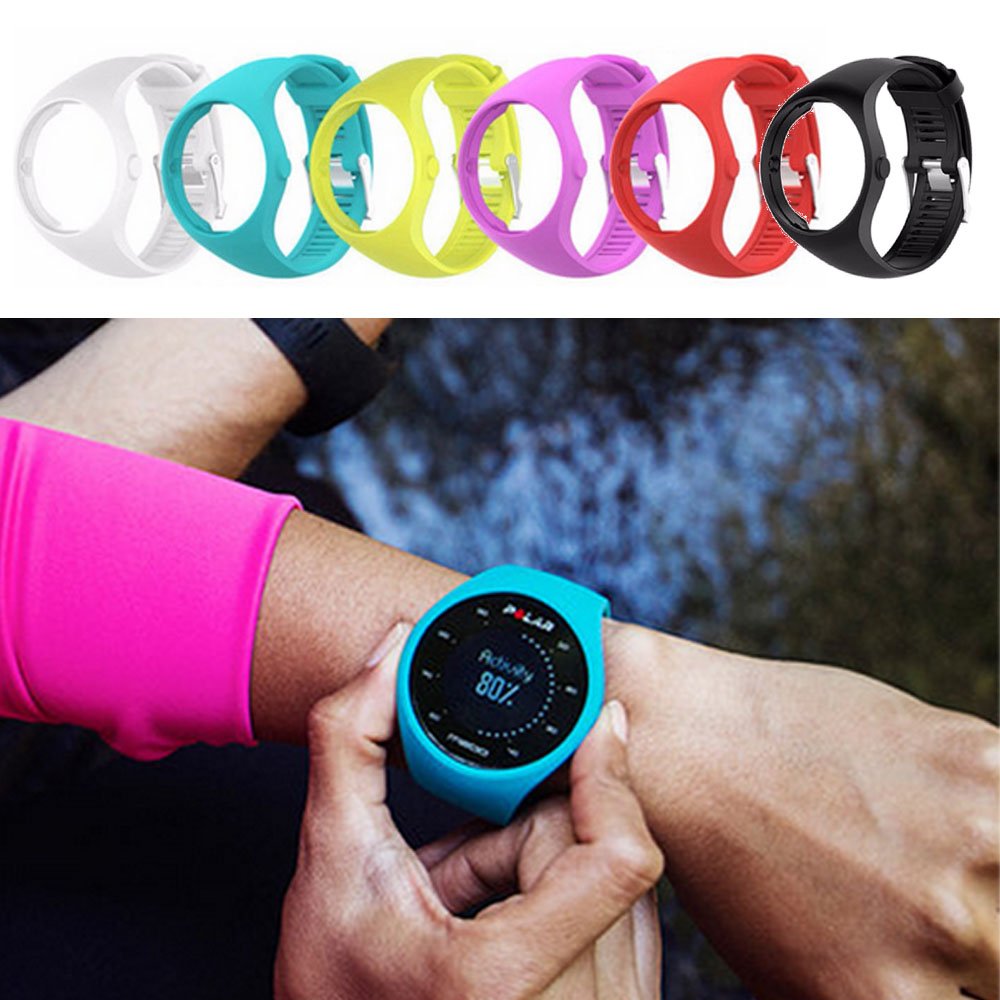 QGHXO Soft Adjustable Silicone Replacement Wrist Band for Polar M200 Comfortable and Durable Fitness Accessory - View 7 of 7