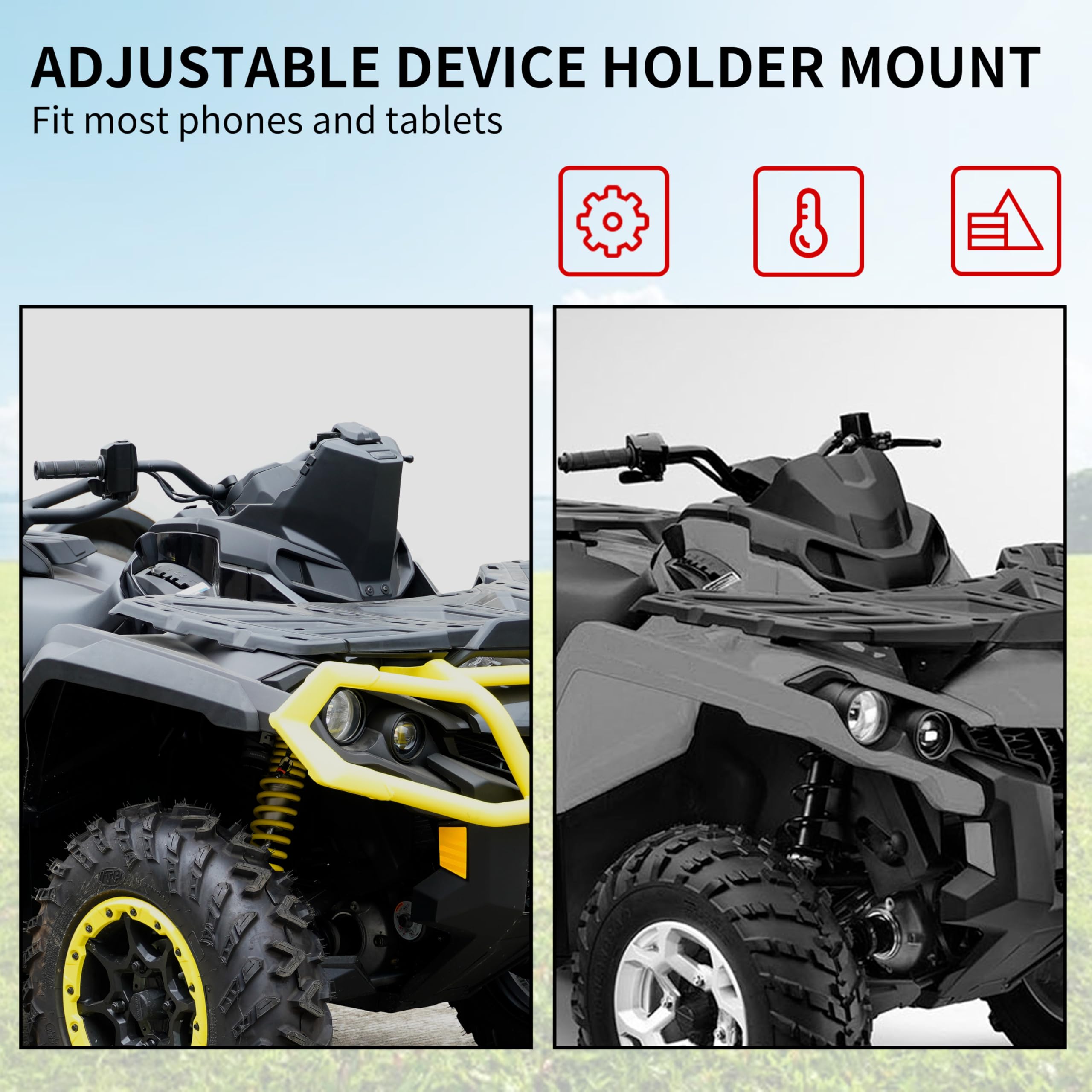 SAUTVS SAUTVS Electronic Device Holder for Can-Am Outlander 500 650 800 1000 L MAX Smart Phone Tablet GPS Mount with Storage Box Accessories - View 5 of 6