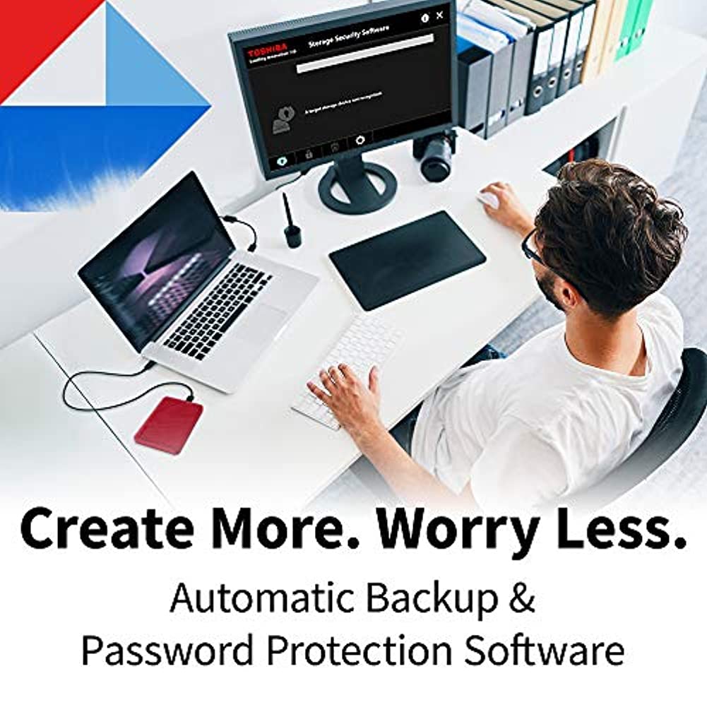TOSHIBA Toshiba Canvio Advance 2TB Portable External Hard Drive USB 3.0 - Fast, Reliable Storage in Green - View 3 of 3