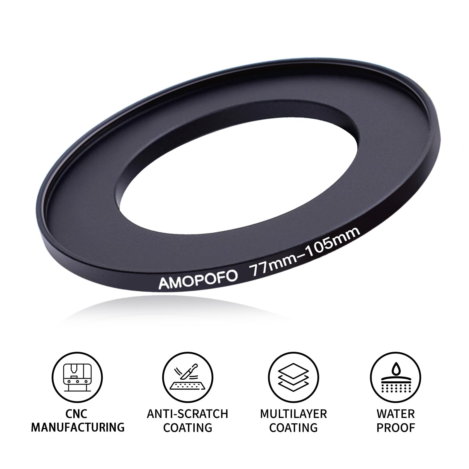 77mm to 105mm Step Up Ring Filter Adapter for Camera UV ND CPL Metal Filter Compatibility - View 2 of 5