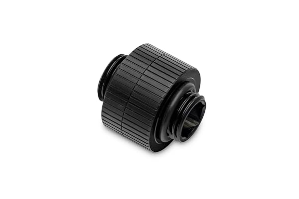 EK EKWB EK-Quantum Torque 14mm Rotary Male to Male Extender Fitting Black for Efficient Liquid Cooling Systems - View 3 of 3