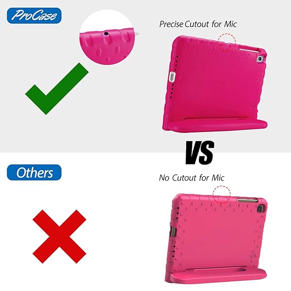 ProCase ProCase Kids Case for Galaxy Tab A7 10.4 (2020) - Shockproof, Lightweight, Convertible Handle Cover in Magenta - View 5 of 10
