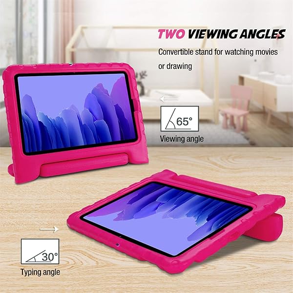 ProCase ProCase Kids Case for Galaxy Tab A7 10.4 (2020) - Shockproof, Lightweight, Convertible Handle Cover in Magenta - View 6 of 10
