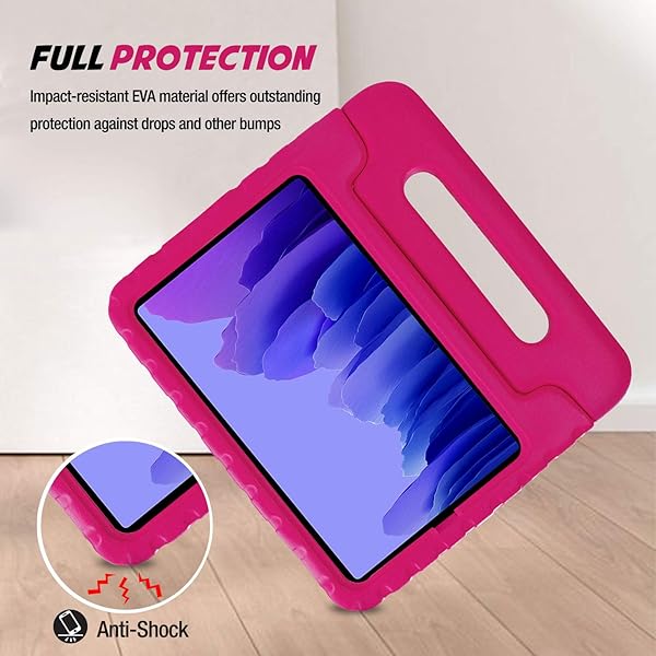 ProCase ProCase Kids Case for Galaxy Tab A7 10.4 (2020) - Shockproof, Lightweight, Convertible Handle Cover in Magenta - View 8 of 10