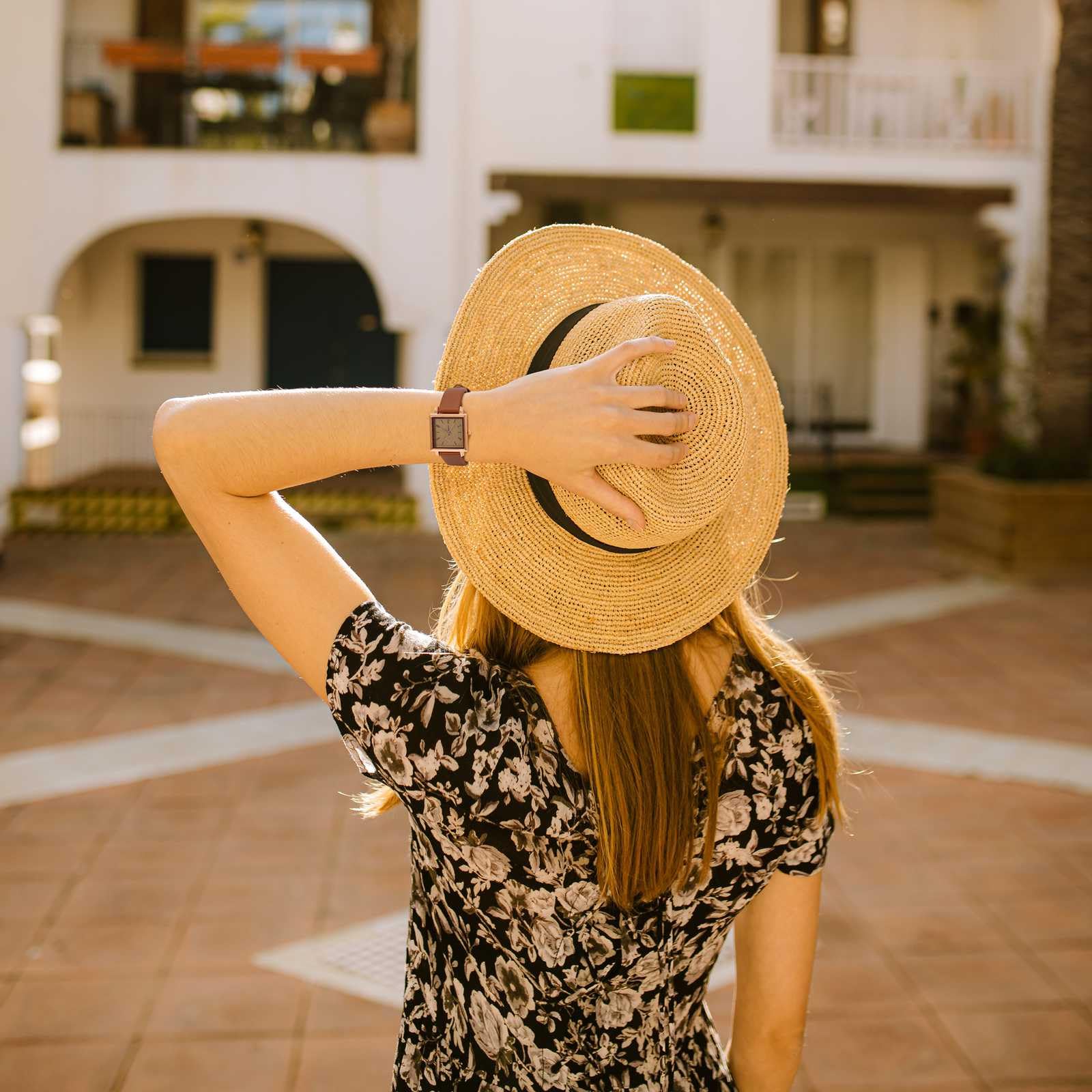 WOCCI 14mm Elegant Genuine Leather Watch Band Replacement Strap Terracotta Brown with Silver Buckle - View 5 of 9