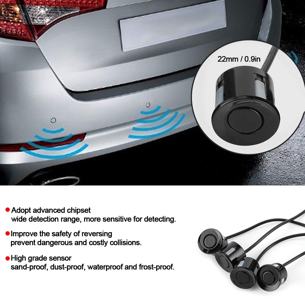 Akozon Akozon Car Reverse Backup Parking Sensor System with Audio Buzzer Alarm for Safe Reversing Assistance - View 2 of 7